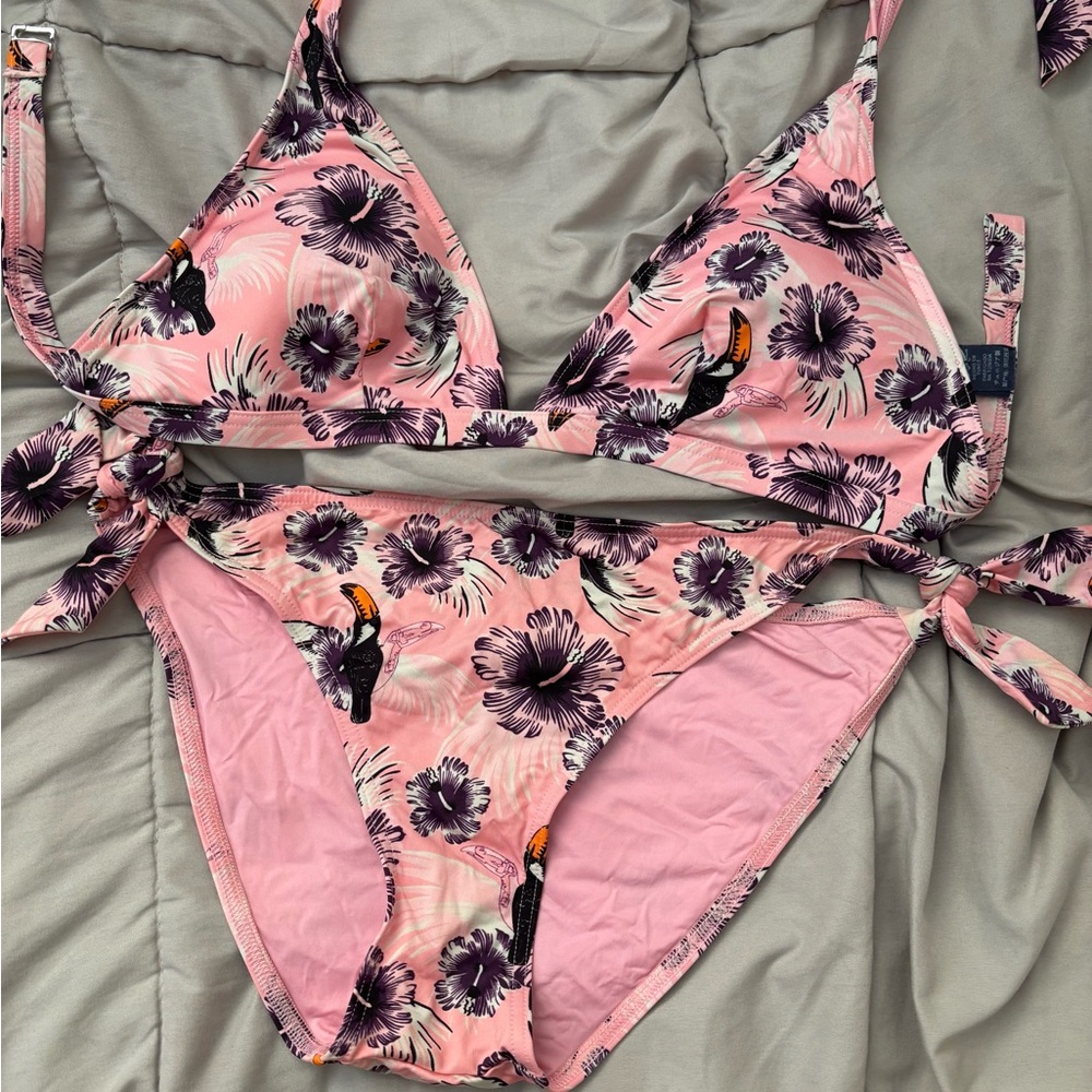 Vilebrequin Pink and Purple Floral Bikini Set